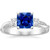 Isabella: Exquisite Three .Stone Sapphire Ring