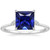 Isabella: Sapphire & Diamond Engagement Ring .5.25ct Princess