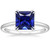 Vienna: Princess Cut Sapphire Solitaire Ring .5ct Natural Blue Sapphire