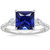 Madrid: Regal Three .Stone Sapphire & Diamond Ring
