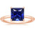 Vienna: Solitaire Ring With Ceylon Sapphire .5ct Princess Cut