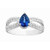 Florence: Exquisite Sapphire Solitaire Ring .3.50ct Pear