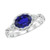Isabella: Exquisite Women's Ring With Oval Blue Sapphire .3.75ct Natural Sapphire