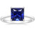 Vienna: Princess Cut Sapphire Solitaire Ring .5ct Natural Blue Sapphire