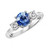 Isabella: Exquisite Sapphire & Diamond Ring .1.75ct Ceylon Blue Sapphire & Round Diamond Accents