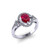 Madrid: Ruby & Diamond Wedding Ring .2.75ct Natural Ruby