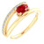 Isabella: Exquisite Ruby & Diamond Ring .2.60ct Oval Cut Ruby