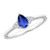Vienna: Pear .Cut Ceylon Sapphire & Diamond Ring