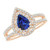 Florence: Regal Sapphire & Diamond Engagement Ring .5.75ct Pear