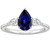 Wenen: Three .Stone Sapphire &amp; Diamond Ring