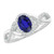 Isabella: Sapphire & Diamond Ring .5.50ct Oval Blue Sapphire