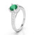Florence: Exquisite Anniversary Ring With Emerald & Diamonds .2.60ct Round Cut Green Emerald