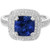 Isabella: Exquisite Sapphire & Diamond Ring .2.60ct Cushion