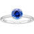Florence: Exquisite Sapphire Solitaire Engagement Ring .2ct Round Blue Sapphire