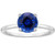 Vienna: Solitaire Sapphire Ring .2.5ct Round Cut Blue Sapphire