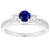 Isabella: Exquisite Three .Stone Sapphire & Diamond Ring