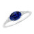Madrid: Exquisite Sapphire & Diamond Ring .4ct Oval Blue Sapphire