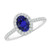 Vienna: Exquisite Sapphire & Diamond Halo Ring .5.50ct Oval Ceylon Sapphire