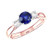 Florence: Exquisite Three .Stone Sapphire & Diamond Ring