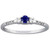 Florence: Exquisite Three .Stone Sapphire & Diamond Ring