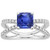 Vienna: Sapphire Solitaire Ring .2.25ct Cushion Cut Blue Sapphire