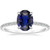 Artemis: Exquisite Sapphire & Diamond Engagement Ring .6ct Oval Blue Sapphire