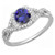 Vienna: Halo Wedding Ring With Sapphire .2.50ct Round Blue Sapphire