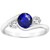 Diana: Exquisite Three .Stone Sapphire & Diamond Ring