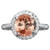 Isabella: Exquisite Anniversary Ring With Brilliant Morganite .12.85ct Peach Morganite Isabella: Exquisite Anniversary Ring With Brilliant Morganite .12.85ct Peach Morganite