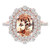 Vienna: Exquisite Morganite & Diamond Ring .12.50ct Oval Morganite
