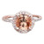 Isabella: Morganite & Diamond Halo Ring .10.10ct AAA Clarity Morganite