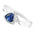 Diana: Halo Trillion Sapphire Ring With Split Shank Diamonds .2.50ct AAA Sapphire