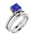 Vienna: Sapphire Solitaire Engagement Ring Set .1.00ct Princess Cut Blue Sapphire