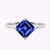 Isabella: Solitaire Ring With Ceylon Sapphire .2.50ct Asscher Cut Sapphire