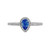 Florence: Exquisite Sapphire & Diamond Halo Ring .4.50ct Pear