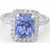 Isabella: Ceylon Sapphire & Diamond Ring .4ct Radiant Cut Sapphire