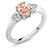 Vienna: Three .Stone Morganite & Diamond Ring