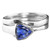 Isabella: Exquisite Sapphire Solitaire Wedding Set .1.50ct Trillion