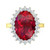 Isabella: Burma Ruby & Diamond Cocktail Ring .10.50ct Oval Burma Ruby