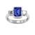 Madrid: Exquisite Three .Stone Sapphire & Diamond Ring