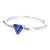 Diana: Exquisite Solitaire Ring With Sri Lankan Sapphire .0.50ct Trillion Cut Sapphire