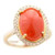 Madrid: Statement Wedding Ring .12.50ct Oval Red Coral