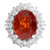 Vienna: Garnet & Diamond Engagement Ring .11.75ct Oval Garnet