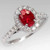 Isabella: Oval Ruby And Diamond Ring .4.5ct Natural Ruby