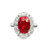 Florence: Exquisite Ruby & Diamond Wedding Ring .5ct Natural Oval Ruby