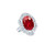 Florence: Exquisite Ruby & Diamond Halo Ring .5.25ct Oval Red Ruby