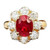 Victoria: Regal Ruby And Diamond Wedding Ring .4ct Oval Red Ruby