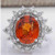 Florence: Exquisite Garnet & Diamond Ring .10.25ct Oval Mandarin Garnet