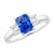 Artemis: Regal Three .Stone Sapphire & Diamond Ring