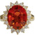 Florence: Exquisite Mandarin Garnet & Diamond Ring .22.50ct Oval Cut Garnet
